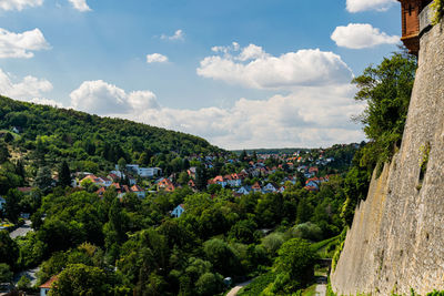 Panoramic view of townscape against sky