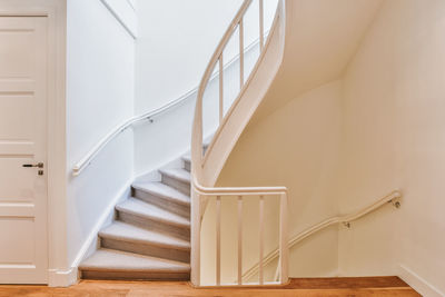 Spiral staircase of building