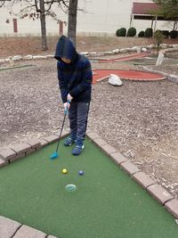 Man playing with ball