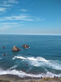 Scenic view of sea against sky