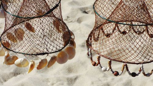 Close-up of sand on beach