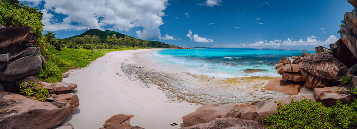 Panoramic view of sea against sky