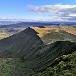 Scenic view of landscape against cloudy sky