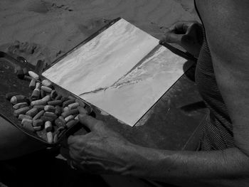 Close-up of man working