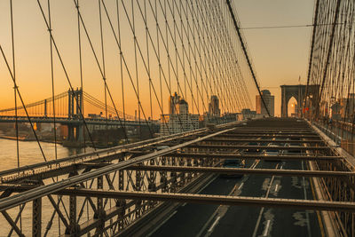 View of suspension bridge against sky