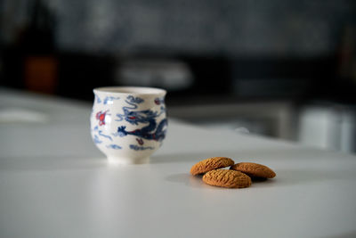 Close-up of bread on table