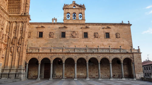 Low angle view of historical building against sky