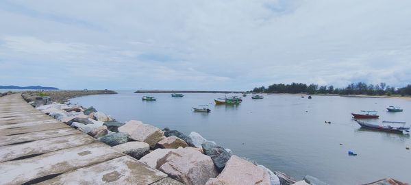 Panoramic view of sea against sky