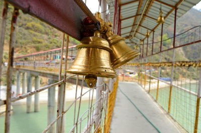 Around the dhari devi temple are hanging thousands of bells, which have been donated by devotees