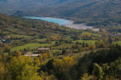 High angle view of landscape