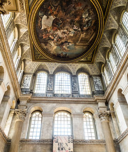 Low angle view of ceiling of church