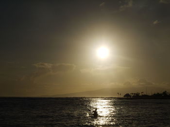 Scenic view of sunset over sea