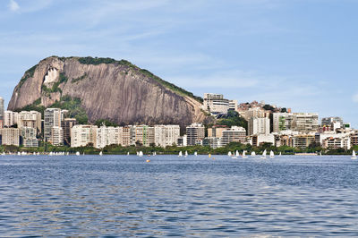 Buildings in distance with waterfront