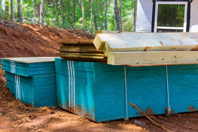 Close-up of wooden gate