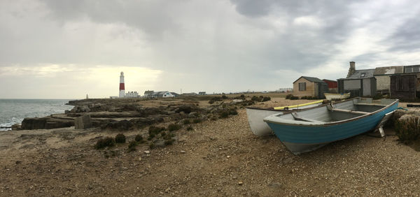 Panoramic view of beach against sky