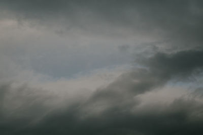 Low angle view of storm clouds in sky