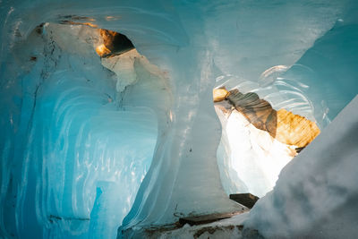 High angle view of ice in sea