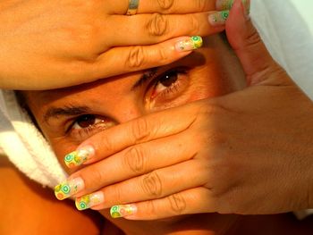 Close-up of human hand