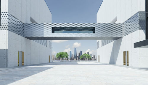 View of modern buildings against sky