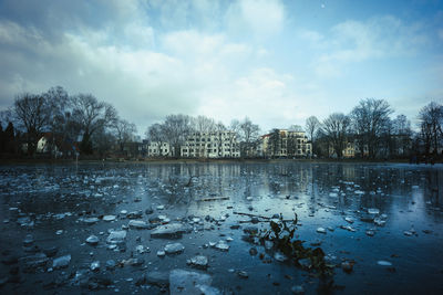 Frozen lake