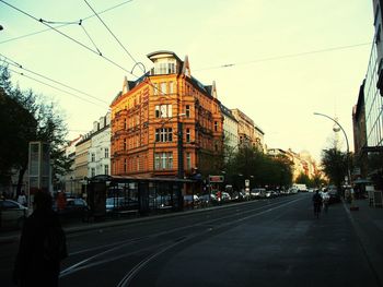 City street with buildings in background