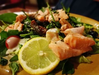 Close-up of salad in plate