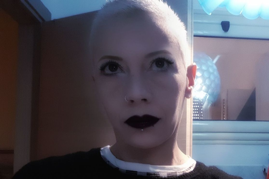 Platinum buzzcut