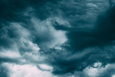 Low angle view of storm clouds in sky