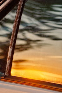 Reflection of sky on glass window