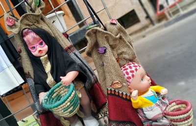 Close-up of souvenirs for sale