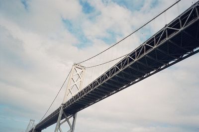 Low angle view of bridge against sky