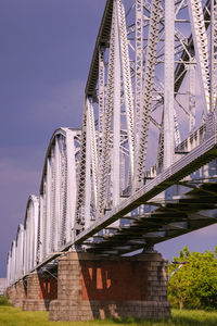 Low angle view of bridge against clear sky