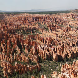 Aerial view of rock formations