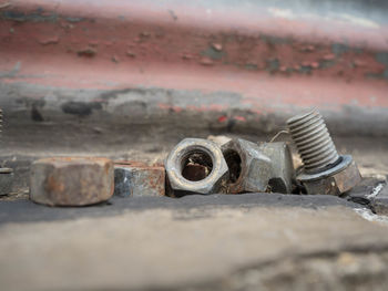 Close-up of rusty pipe