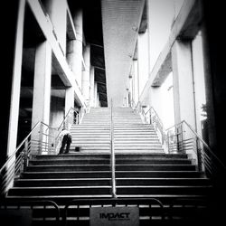 Low angle view of staircase in building