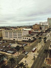 High angle view of city