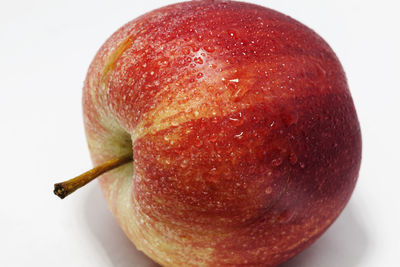 Close-up of apple against white background