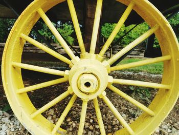 Close-up of bicycle wheel