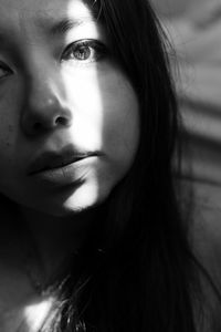 Close-up portrait of beautiful woman