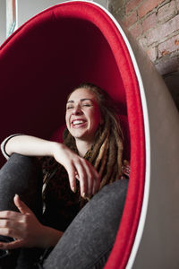Portrait of a smiling young woman