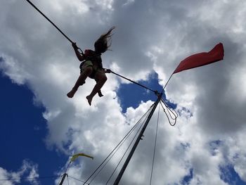 Low angle view of parachute