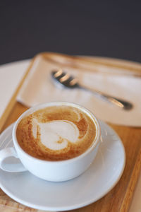 Close-up of coffee on table