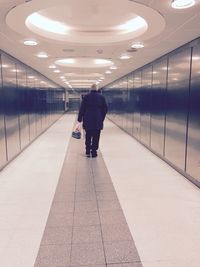 View of illuminated tunnel