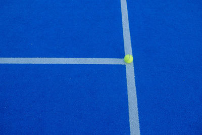 High angle view of tennis court