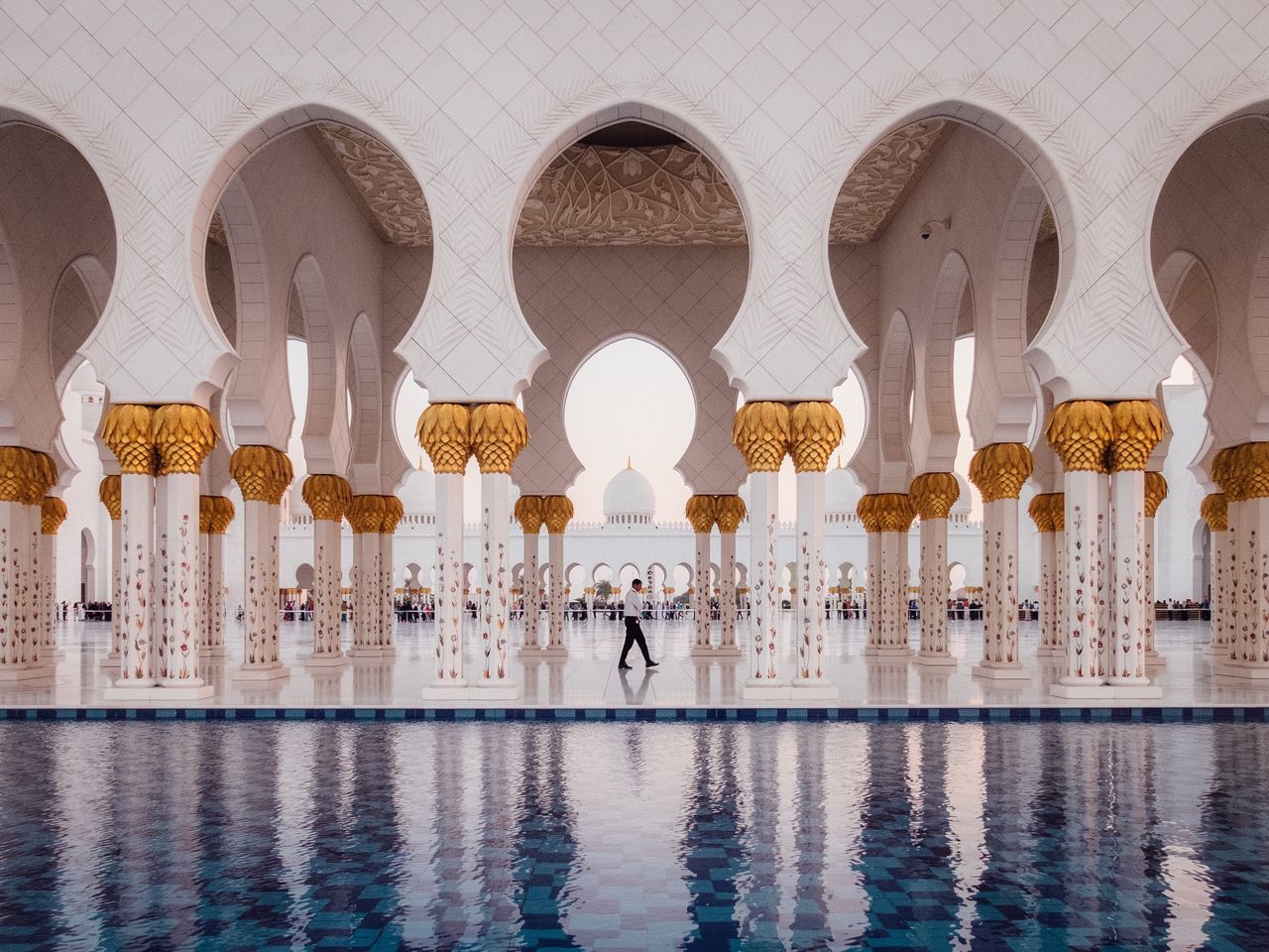 REFLECTION OF BUILDING IN WATER