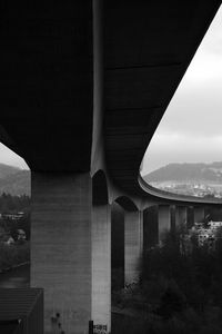 Low angle view of bridge against sky