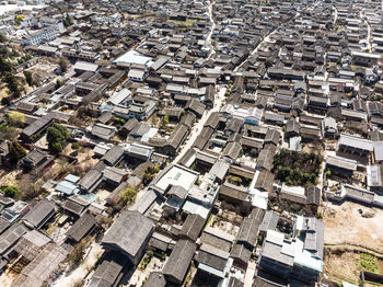 High angle view of cityscape