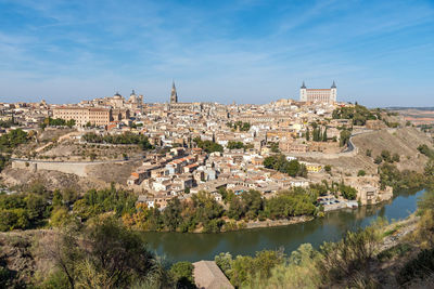 View of the old city of toledo in spain on a sunny day