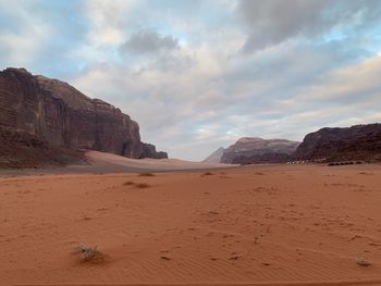 Scenic view of desert against sky