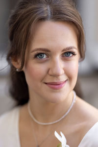 Close-up portrait of young woman